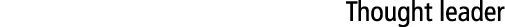 Thought leader