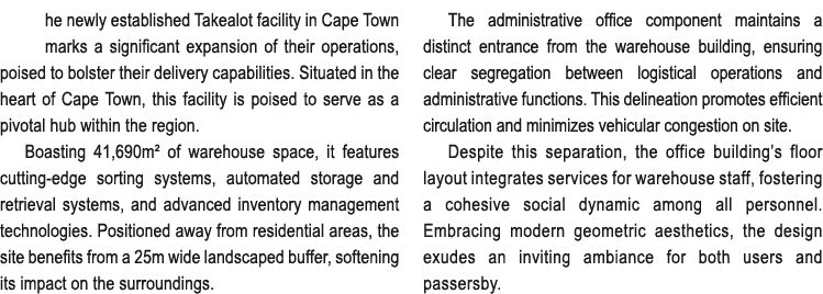he newly established Takealot facility in Cape Town marks a significant expansion of their operations, poised to bols...