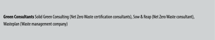 Green Consultants Solid Green Consulting (Net Zero Waste certification consultants), Sow & Reap (Net Zero Waste consu...